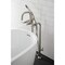 Aqua Vintage CCK8408DL Freestanding Tub Faucet with Supply Line, Stop Valve, Brushed Nickel CCK8408DL - alternate 2